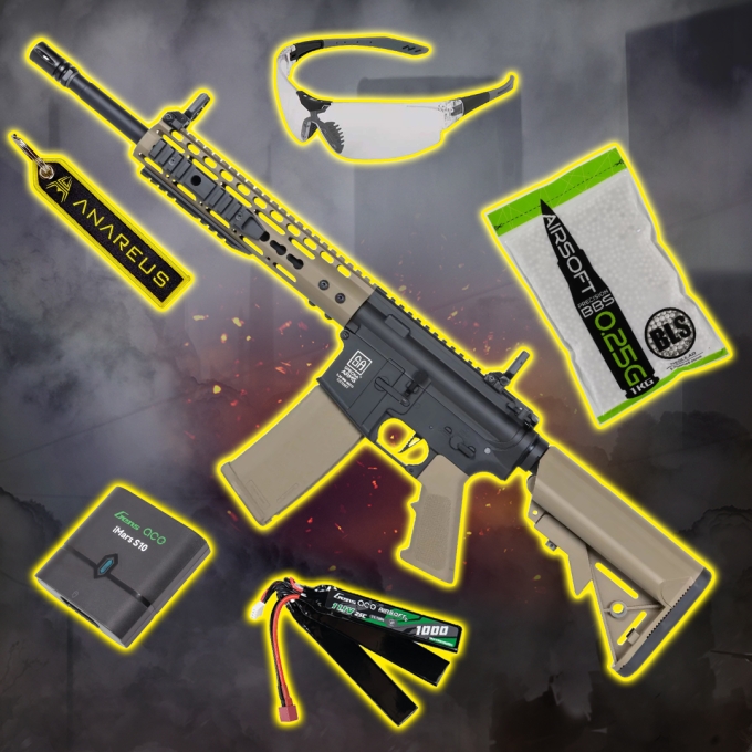 STARTER PACK set SA M4 Keymod Gen2 (SA-C09 CORE™ HAL ETU™) - Half-Tan