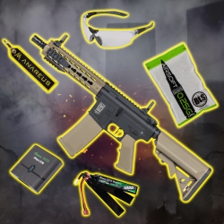 STARTER PACK set SA M4 CQB Keymod Gen2 (SA-C08 CORE™ HAL ETU™) - Half-Tan