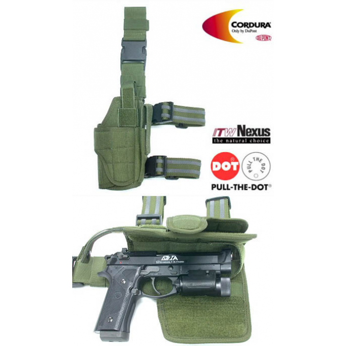 GUARDER Universal Leg Holster TORNADO, Left-Handed - Green