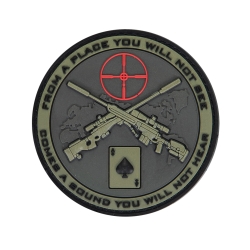 3D gumová nášivka SNIPER ACE Patch – Zelená