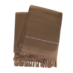 Traditional Cotton Throw PATOO – Brown
