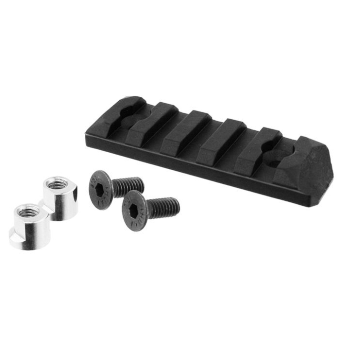 PTS polymerová RIS lišta pro KeyMod, 5 slots / 60 mm – Černá