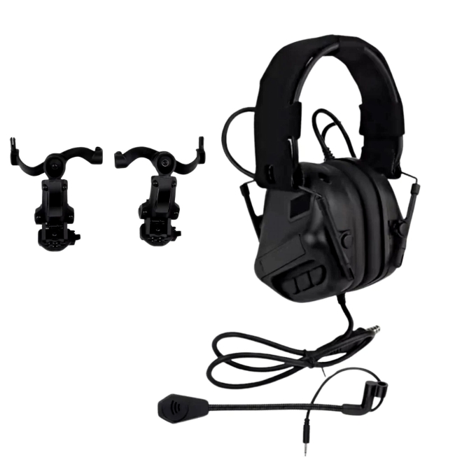 WST taktický aktívny headset Gen5 AMP TYPE – Čierna
