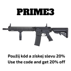 SA Daniel Defence® MK18 BLOCK 2 (SA-P26 Prime™ Aster II ETU) s bezuhlíkovým motorem - Černá