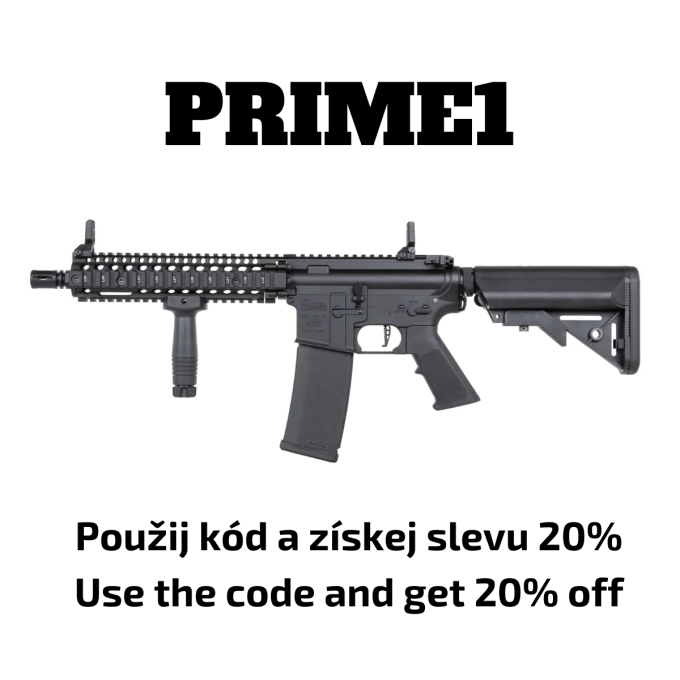 SA Daniel Defence® MK18 (SA-P19 Prime™ Aster II ETU) s bezuhlíkovým motorem - Černá