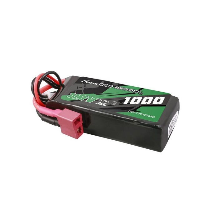 Gens ACE Li-Pol Battery 11.1V 1000mAh, 35C, T-Dean – Monoblock
