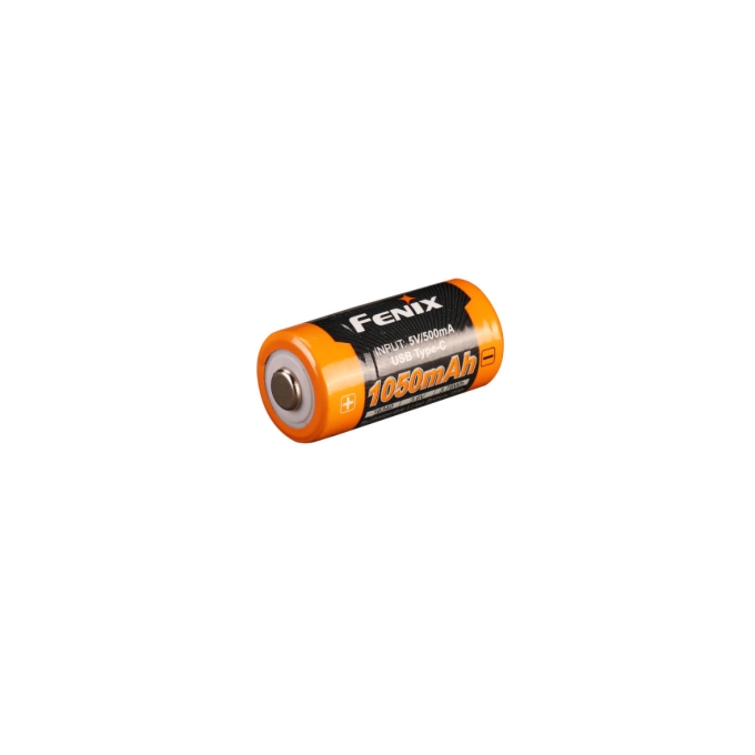 FENIX Rechargeable USB-C Battery RCR123A 3.6V - 1050 mAh | ANAREUS