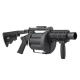 ICS 6-ranný airsoftový 40mm granátomet AGX-GLM – Černá | ANAREUS