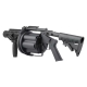 ICS 6-ranný airsoftový 40mm granátomet AGX-GLM – Černá | ANAREUS