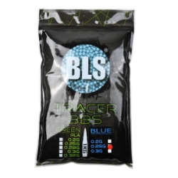 BLS airsoftové nasvětlovací kuličky TRACER 0,25g, 4000 BBs – Modrá