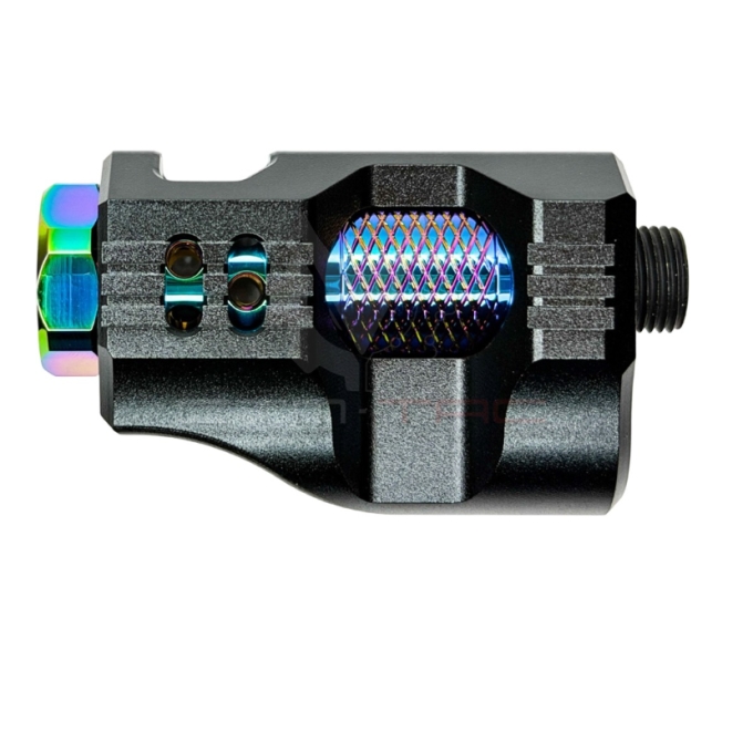 CTM CNC hliníkový kompenzátor Hi-Capa – Černá / Electroplated Rainbow