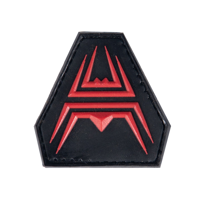 ANAREUS 3D nášivka DIAMOND Patch (50 mm) – Černá / červená