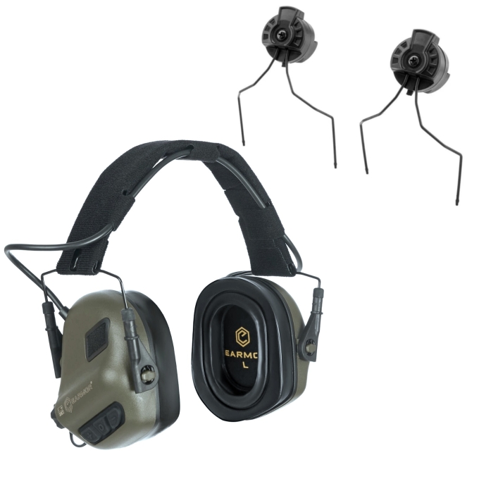 EARMOR elektronická sluchátka M31 PLUS SET s montáží na helmu – FG