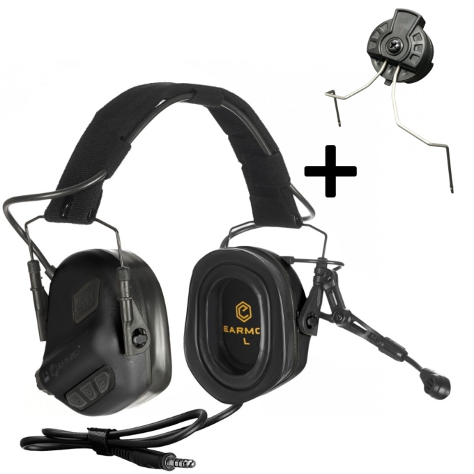 EARMOR M32 PLUS SET Electronic Tactical Helmet Headset (BK) | ANAREUS