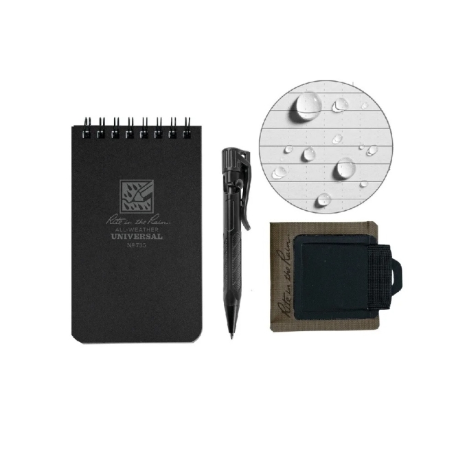 RITE sada zápisníku a pera MONSOON PEN HOLSTER KIT – Čierna | ANAREUS