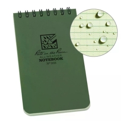 RITE voděodolný zápisník POCKET NOTEBOOK (76×133 mm) – Zelená |ANAREUS