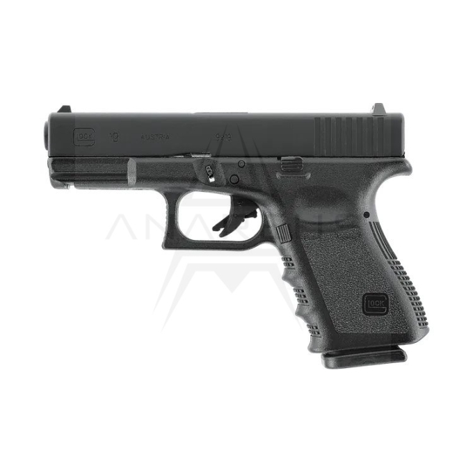 Glock 19 Gen3 - Metal slide, GBB - BLACK (Glock Licensed)