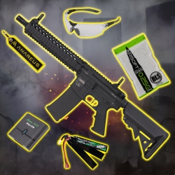 ANAREUS STARTER PACK Specna Arms DD® MK18 (SA-F19 FLEX™ Gen2) – Černá