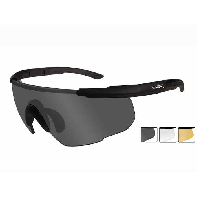 Goggles SABER ADVANCED Smoke Grey + Clear + Light Rust/Matte black frame