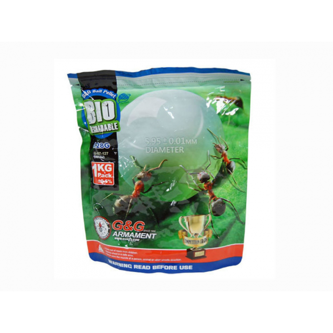 Airsoft BBs G&G BIO 0.28g 3571pcs - white