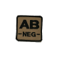 ID. Blood velcro - AB-NEG - tan