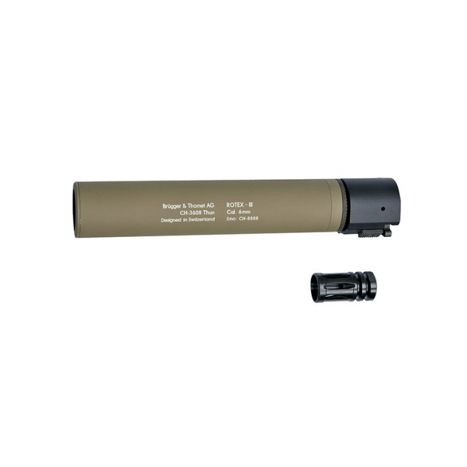 B&T ROTEX - III Barrel extension tube(silencer), TAN