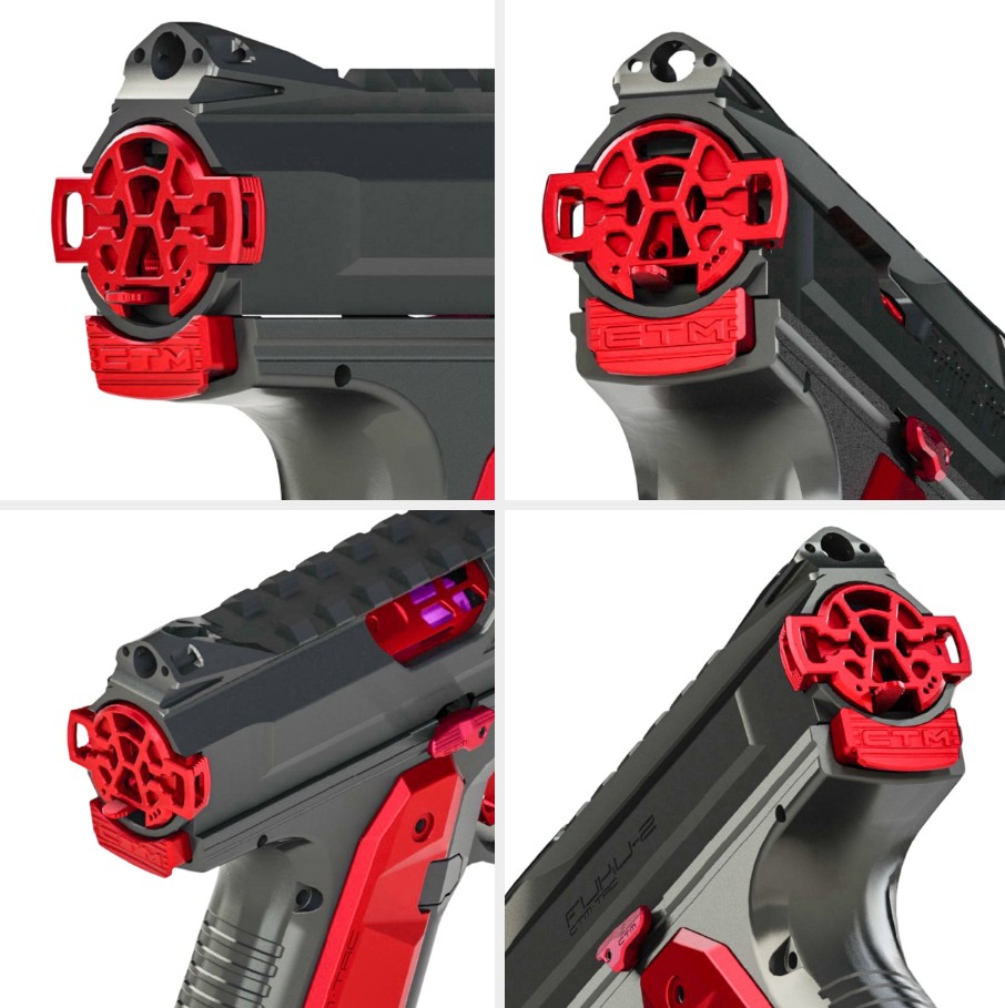 Example of installed lock in red colour variant