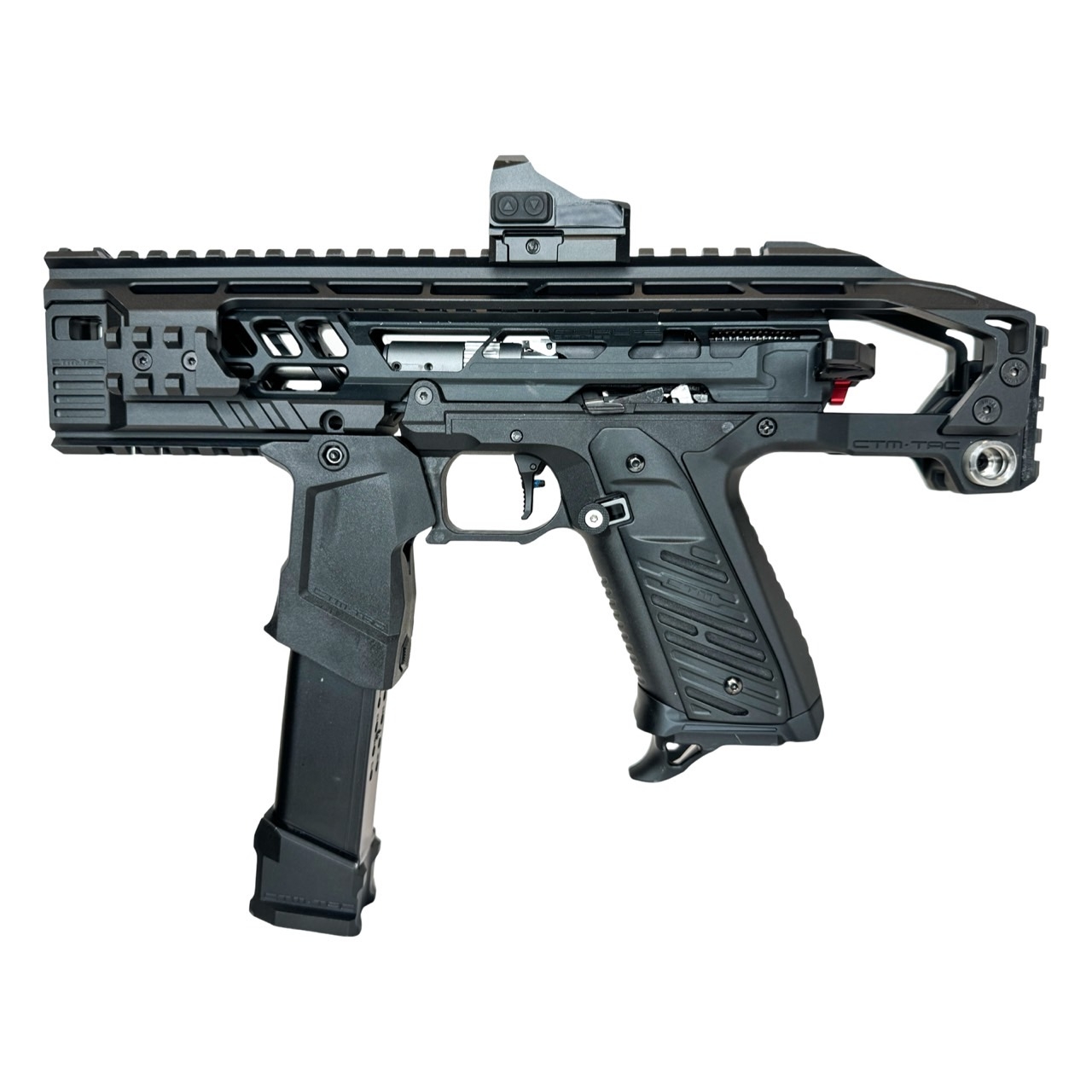 Example of the grip with inserted magazine on an RIS kit for AAP-01