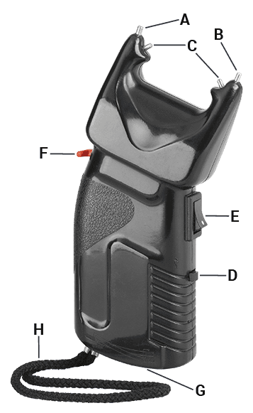 SCORPY 200 stun gun diagram