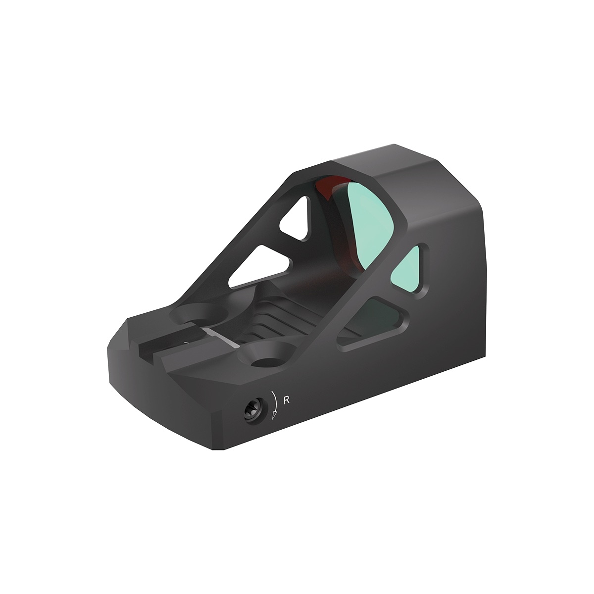 Side view of the red dot sight
