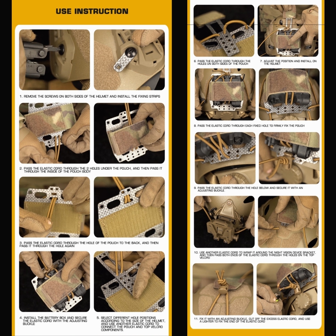 WoSporT helmet pouch installation guide