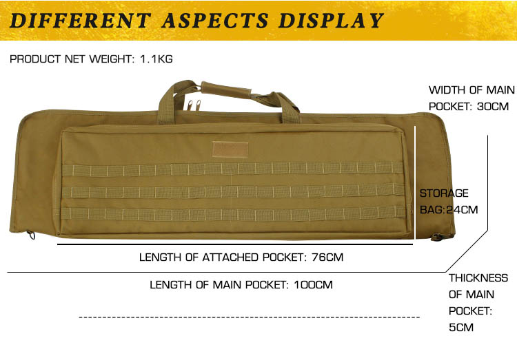 WoSporT MOLLE transport rifle bag black