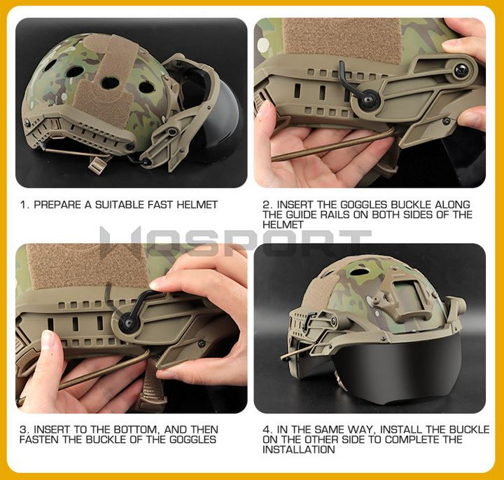 WoSporT ARC helmet goggles