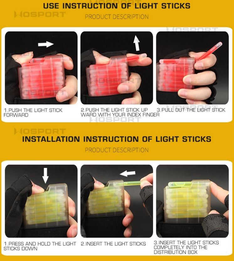 WoSporT MINI lightstick dispenser with pouch black