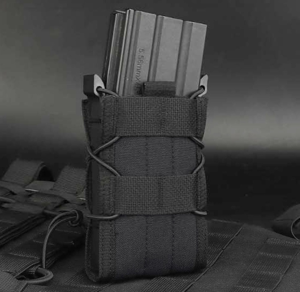 TIGER MOLLE rifle magazine pouch WoSporT black