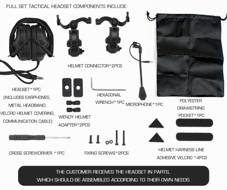 WoSporT FCS AMP Gen5 čierny headset