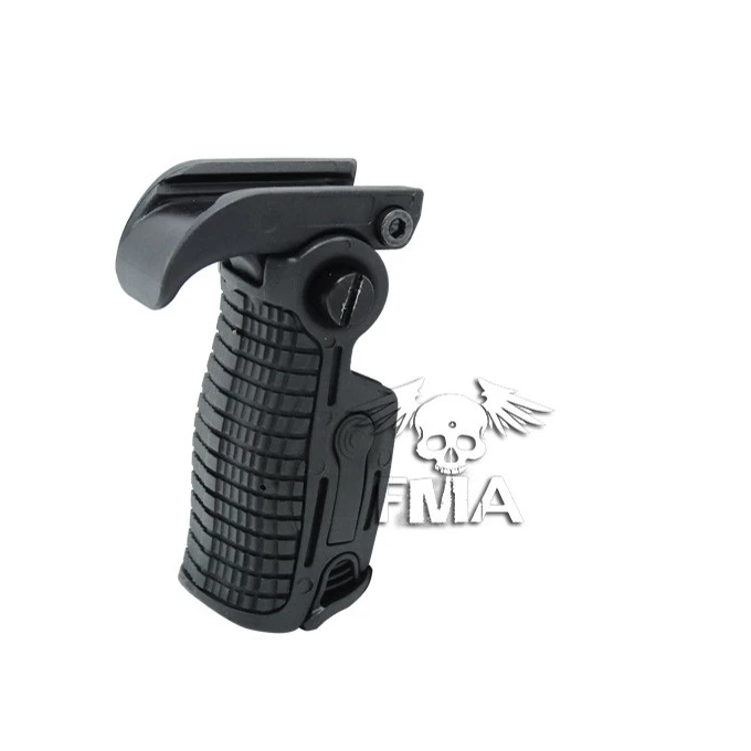 FMA Adjustable Folding Grip FGGK-S on RIS Rail - Black