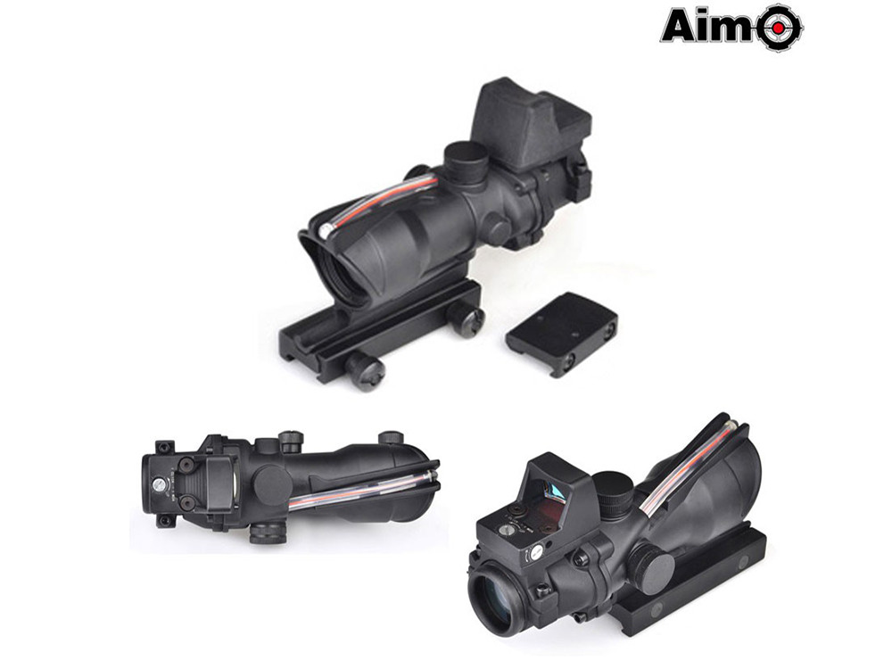 Aim-O Optika ACOG 4x32 se světlovodným vláknem + RMR kolimátorem