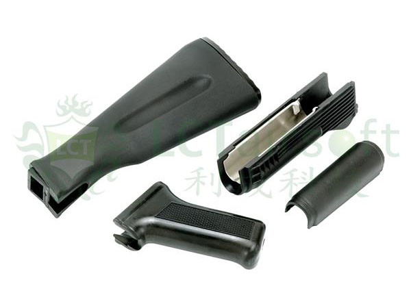 LCT Set pažby, předpažbí a pažbičky pro LTC AK74M - černý