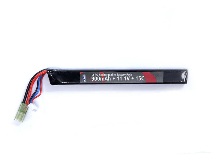 Levně ASG Li-Pol baterie ASG 11,1V 900mAh, 15C - Stick (jednodílná, dlouhá)