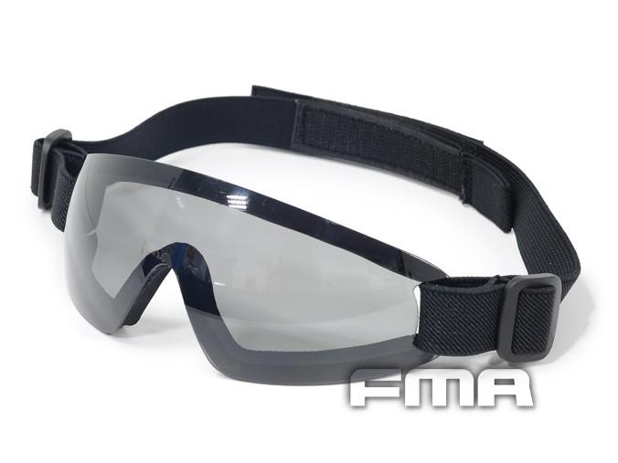 Levně FMA Brýle ochranné LOW PROFILE s gumičkou - zatmavené/šedé