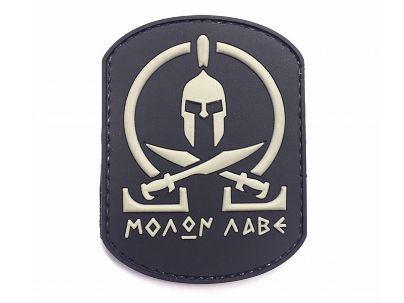 3D gumová nášivka MOLON LABE Patch - Černá