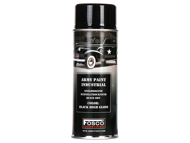Barva ARMY ve spreji 400ml ČERNÁ LESKLÁ