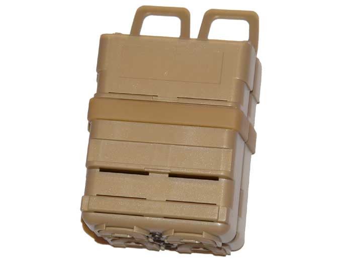 FMA plastová MOLLE sumka FastMag pro zásobník AK / 7.62, 2 ks - Písková