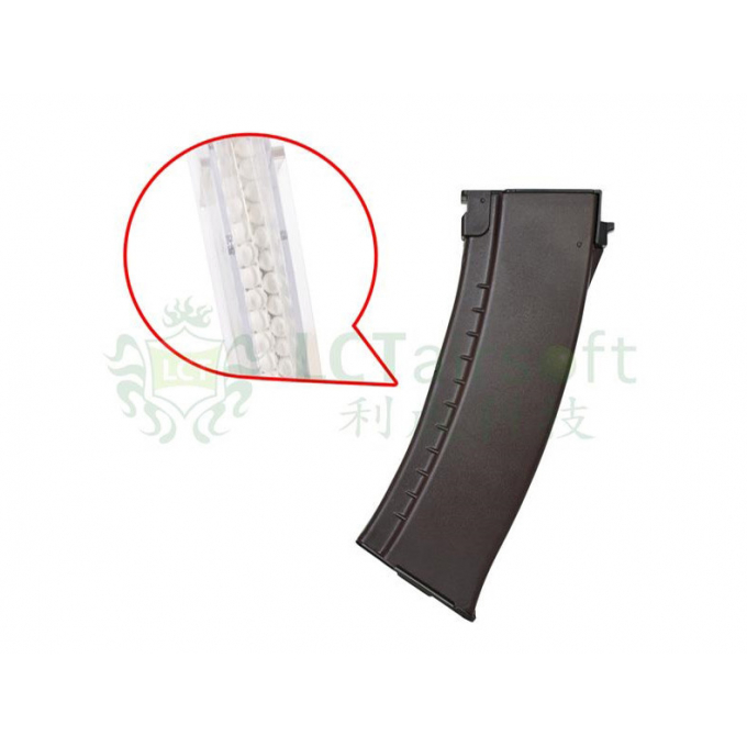 5 Chargeurs LCT AK74 Mid-Cap 130 Billes - Polymère Prune - LCT-PK-271