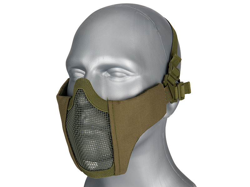 Levně Wosport Síťovaná ochranná maska, olivová