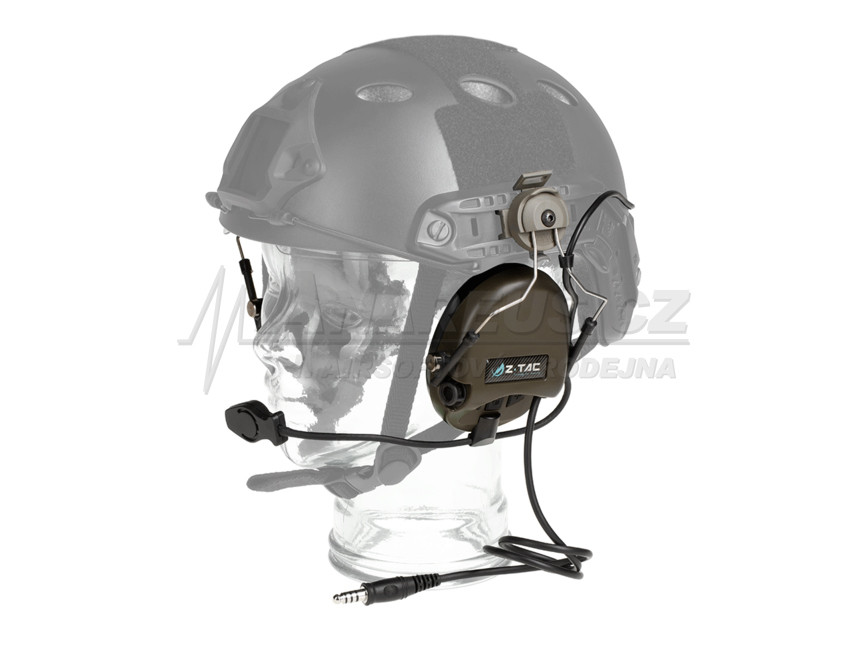 Taktický headset SORDIN (kopie Peltor) na helmu FAST