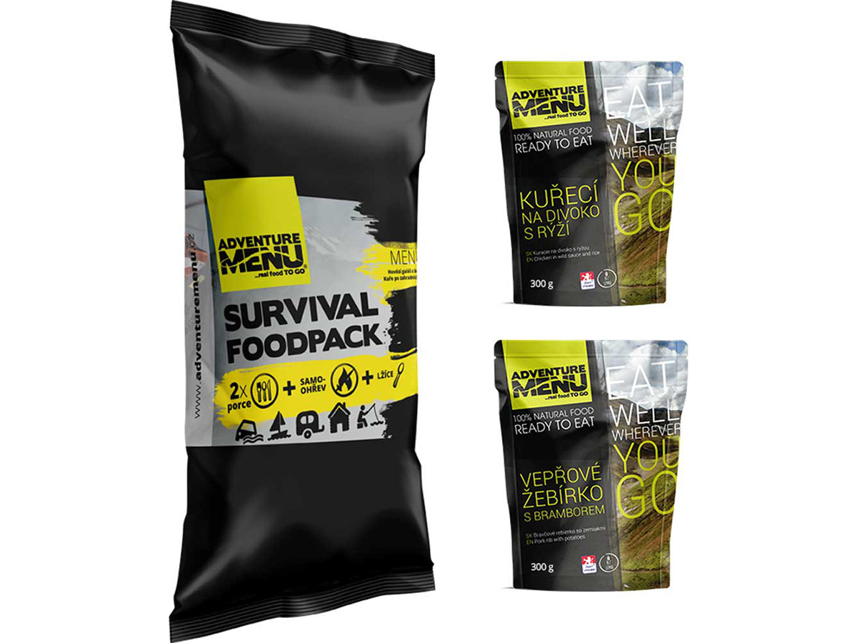 Adventure Menu Survival foodpack III - Vepřové žebírko + Kuře na divoko