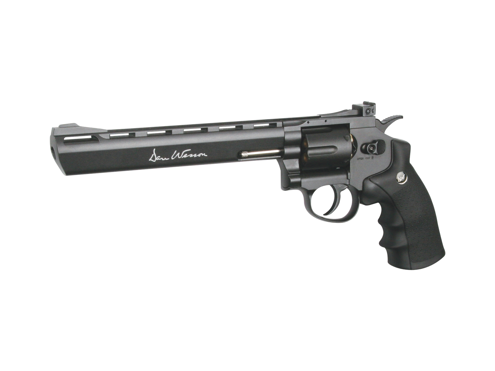 ASG CO2 revolver Dan Wesson 8", 4,5mm ocelové kuličky - Černá
