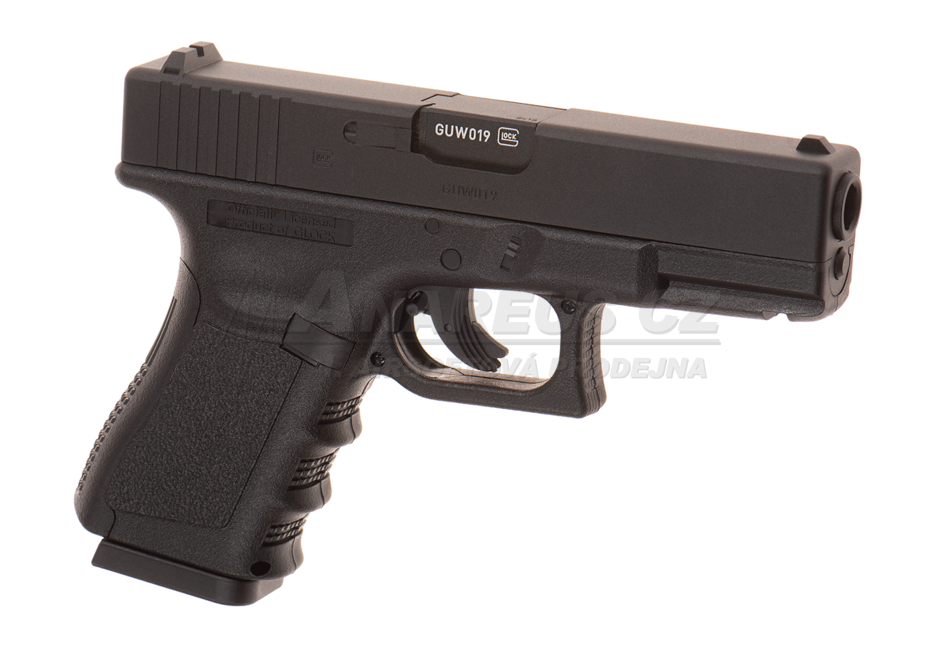 Levně UMAREX Glock 19 CO2 - kovový pevný závěr - černý (Glock Licensed)